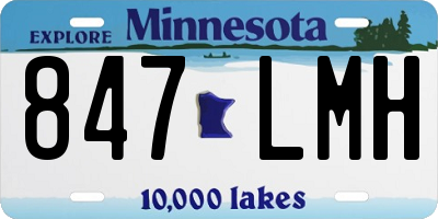 MN license plate 847LMH