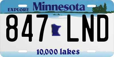 MN license plate 847LND