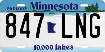 MN license plate 847LNG