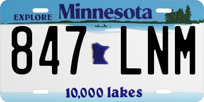 MN license plate 847LNM