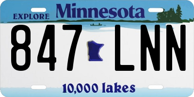 MN license plate 847LNN