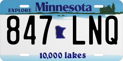 MN license plate 847LNQ