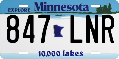 MN license plate 847LNR