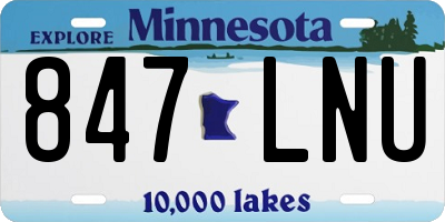 MN license plate 847LNU