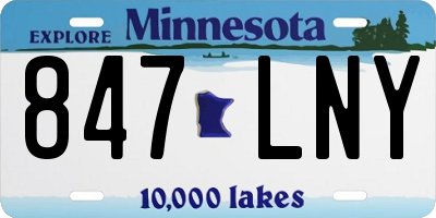 MN license plate 847LNY
