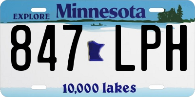 MN license plate 847LPH