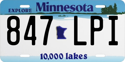 MN license plate 847LPI