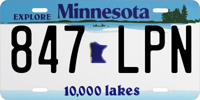 MN license plate 847LPN