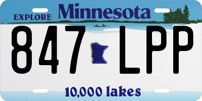 MN license plate 847LPP