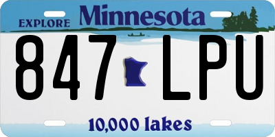 MN license plate 847LPU