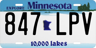 MN license plate 847LPV