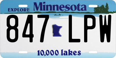 MN license plate 847LPW