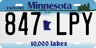 MN license plate 847LPY