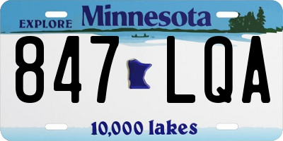 MN license plate 847LQA