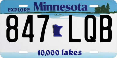 MN license plate 847LQB