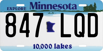 MN license plate 847LQD