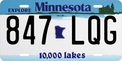 MN license plate 847LQG