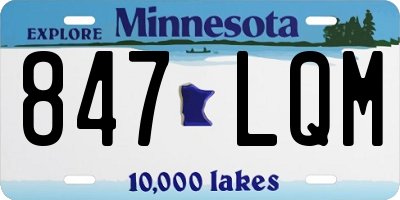 MN license plate 847LQM