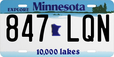 MN license plate 847LQN