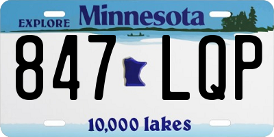 MN license plate 847LQP