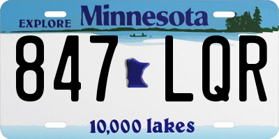MN license plate 847LQR
