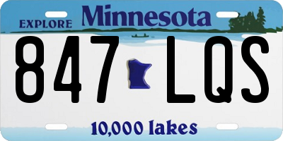MN license plate 847LQS