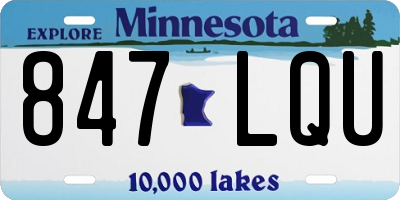 MN license plate 847LQU