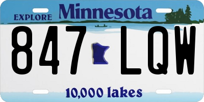 MN license plate 847LQW