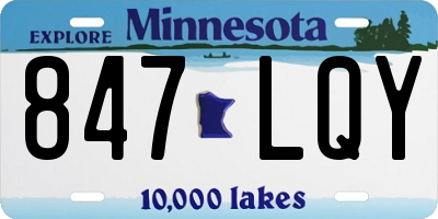 MN license plate 847LQY