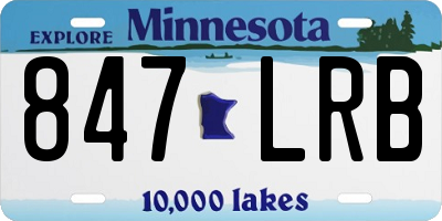 MN license plate 847LRB