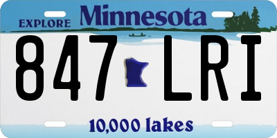 MN license plate 847LRI