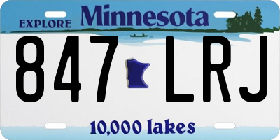 MN license plate 847LRJ