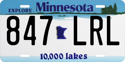 MN license plate 847LRL