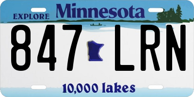 MN license plate 847LRN
