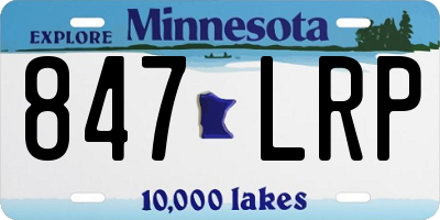 MN license plate 847LRP