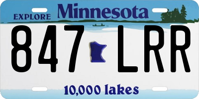 MN license plate 847LRR