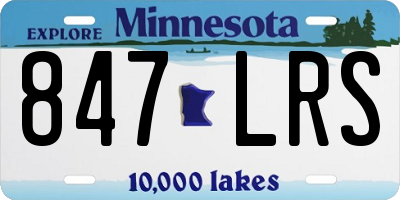 MN license plate 847LRS