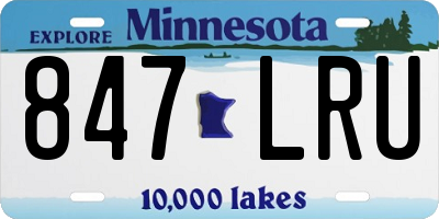 MN license plate 847LRU