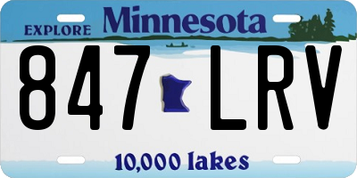 MN license plate 847LRV