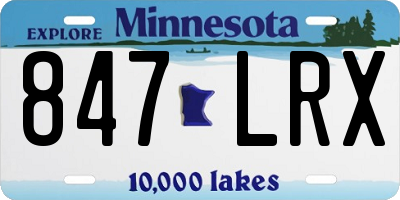 MN license plate 847LRX