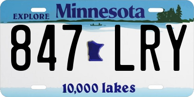 MN license plate 847LRY