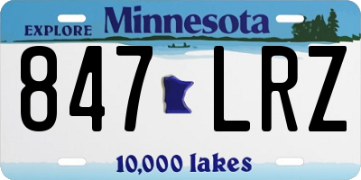 MN license plate 847LRZ
