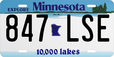 MN license plate 847LSE