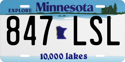 MN license plate 847LSL