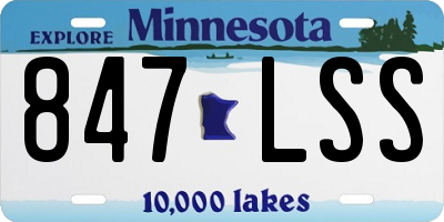 MN license plate 847LSS