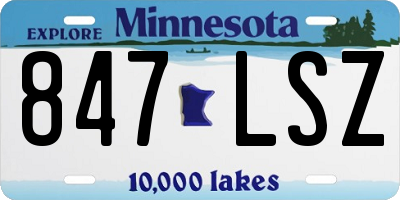 MN license plate 847LSZ
