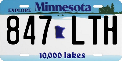 MN license plate 847LTH