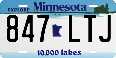 MN license plate 847LTJ
