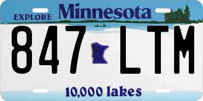 MN license plate 847LTM