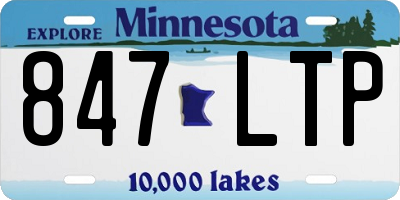 MN license plate 847LTP